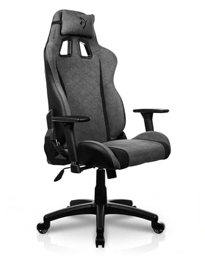 Image of Arozzi Avanti Soft Fabric Durable Upholstery Ergonomic Office and Gaming Chair with High-Level Features Like 3D Armrests and a Pro Mechanism Along with Soft Neck & Lumbar Support Pillows - Ash