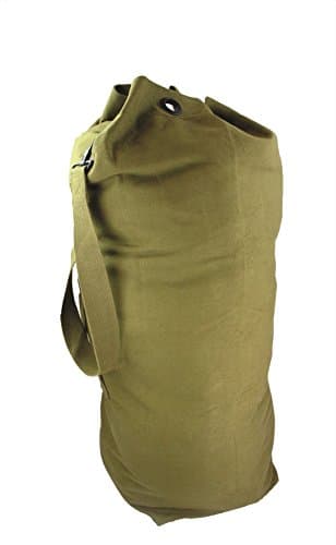 Image of XXL Olive Green Canvas Army/Navy Kit Bag Holdall Duffle Bag - 46" / 117cm Tall