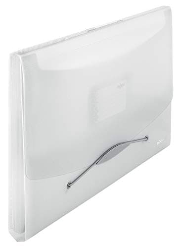 Image of Rexel Choices, 2115665, Translucent Expanding Project File, A4, 6 Compartments, 300 Sheet Capacity, White