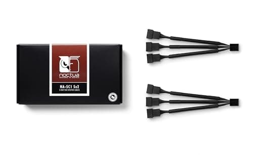 Image of Noctua NA-SC1 Sx2, 3-Way Fan Splitter Cables, 4-Pin PWM (2-pack, 13cm, Black)