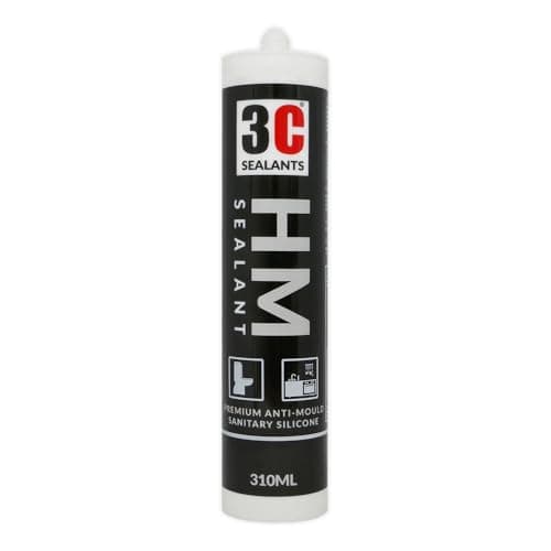 Image of 3C Sealants HM Sealant Anti-Mould Sanitary Silicone (Clear, 310ml)