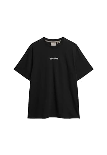 Image of Superdry Micro Logo Graphic Loose Short Sleeve T-Shirt 2XL Black
