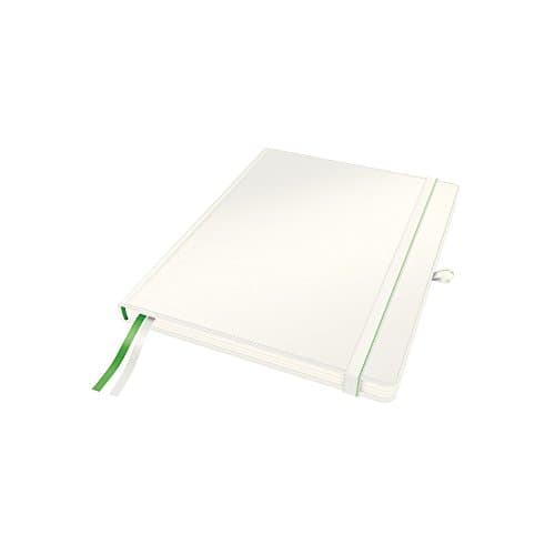 Image of Leitz iPad Size Hard Cover Notebook, White (80 Sheets, Ruled, with 2 Bookmarks, 100 gsm Ivory Paper, Complete Range)
