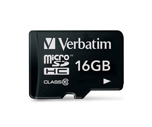 Image of Verbatim Premium microSDHC memory card - 16 GB - SD card for Full-HD video recording - black memory card water-repellent & shock-resistant - SD memory card for camera smartphone tablet