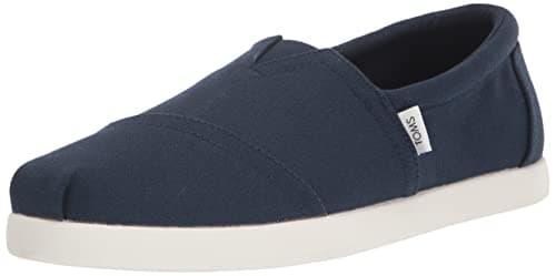 Image of TOMS Men's Classic Alpargata Eco-Friendly Slip-On Shoes with Ortholite Comfort and Durable Style Navy