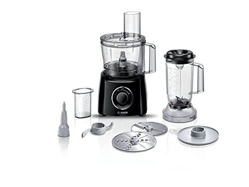 Image of Bosch MultiTalent 3 MCM3201BGB 800W 2.3L Food Processor with 2 speeds, 1 litre blender and/Slicing/Grating/Beating attachments. - Black