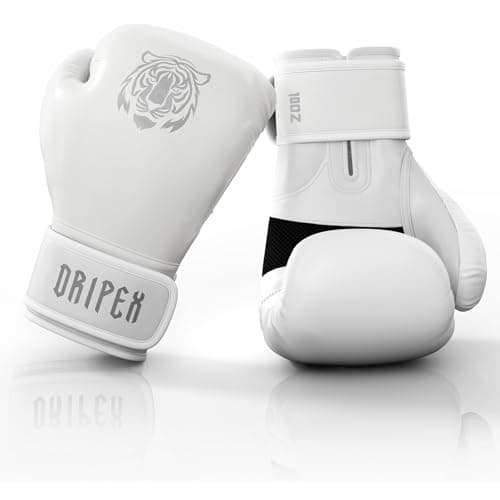 Image of Dripex Boxing Gloves for Men Women Youth, Boxing Training Gloves | for Heavy Bag Workout, Muay Thai, Kickboxing, Sparring Punching White tiger 10oz