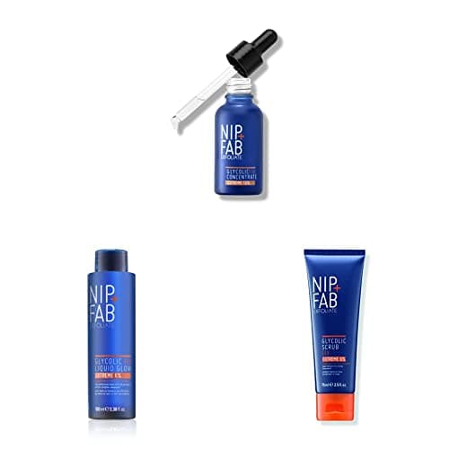 Image of Nip + Fab Glycolic Acid Fix Extreme Booster With Fix Face Scrub Extreme With Liquid Glow Extreme