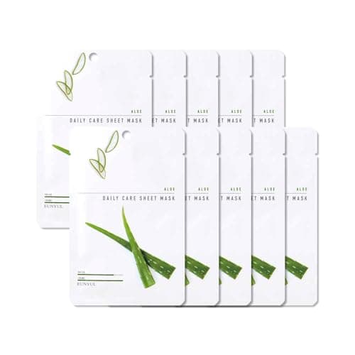 Image of [Pack of 10] EUNYUL Daily Care Facial Sheet Mask Pack ALOE 10pcs Korean Skincare Facial Mask Pack