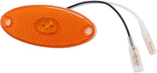 Image of TAKPART 1 PC Amber Oval LED Side Marker Lamp Light 12V Compatible for Caravan Motorhome SMLR2012