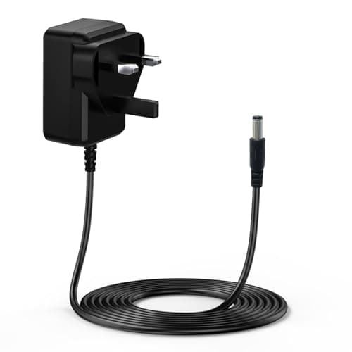 Image of Charger Compatible with Numatic Henry Quick Hen100 Hetty Quick Numatic Quick Cordless Stick Vacuum Cleaner Replacement AC Power Adapter 915243 915242 Power Supply 5.9Ft Power Cord Black Charging Cable