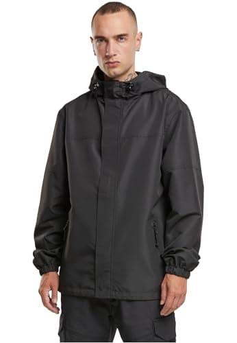 Image of Brandit Men's Light Windbreaker Front Zip, black, L