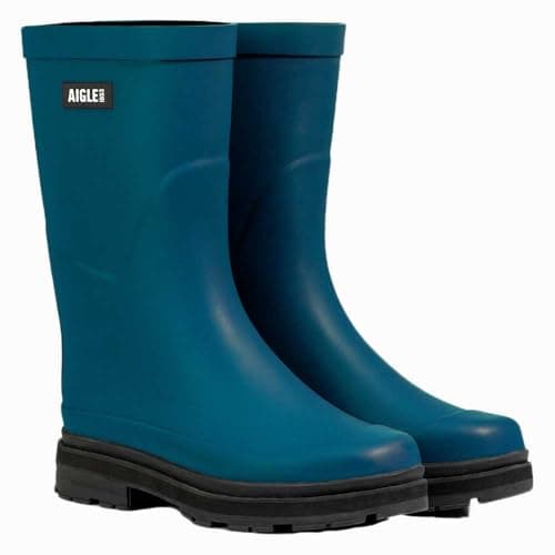 Image of Aigle Mid Rain Women's Rain Boot, Storm Blue, 4 UK