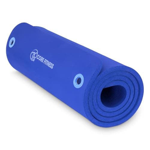 Image of Fitness-Mad Core Fitness Mat | Lightweight & Comfortable NBR Exercise & Pilates Mat | Non-Absorbent Easy to Clean | 10 / 15mm Thick with Optional Eyelets to Wall Hang