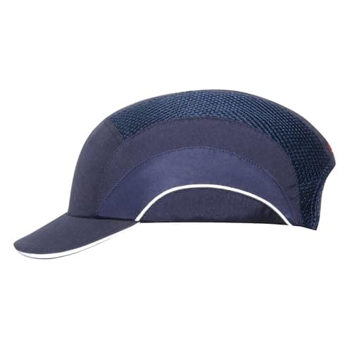 Image of JSP HARDCAP A1+ Lightweight Safety Bump Cap - 5cm Peak - Black - Ventilated - Mens Hard Hat Cap - For Construction, Warehousing, Manufacturing, Logistics & Industry - EN812