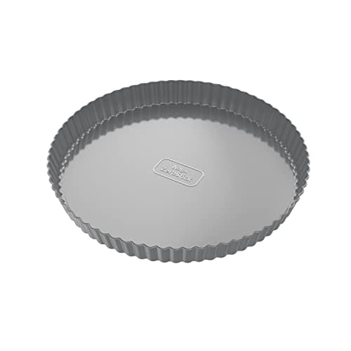 Image of Ninja Foodi ZEROSTICK Pie, Tart & Flan Tin, 10-inch/25cm Pie Tin, Non-Stick, Long Lasting Heavy Duty Flan Tin, Made from Aluminised Steel, Grey, B30910EUUK