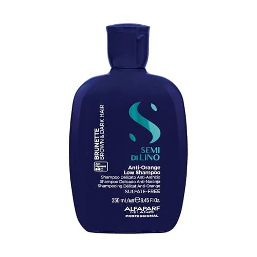Image of Alfaparf Milano Semi di Lino Brunette Anti-Orange Low Shampoo 250ml - mild anti-orange shampoo