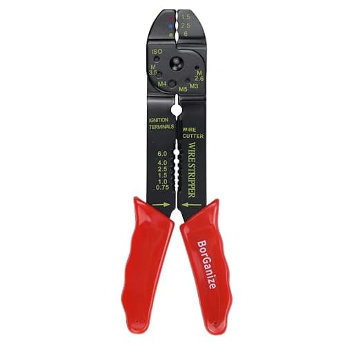 Image of Home Avenue 8" Crimper Plier Crimping Pliers Tool Cable Wire Electrical Terminals Stripper U Tool Kit Self-Adjustable Ratchet Crimping Pliers Set
