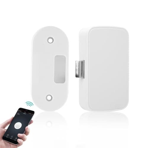 Image of Smart Bluetooth Cabinet Locks APP Unlock, Smart Lock Wireless Security Lock and Remote Sharing Access No Drilling for File Cabinet Drawer Wardrobes Bookcases
