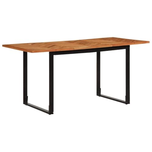 Image of vidaXL Dining Table 160x80x75 cm Solid Wood Acacia
