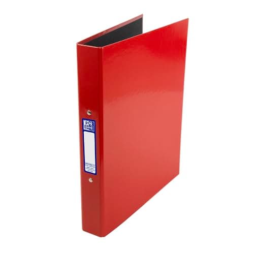 Image of Oxford Premium A4 Ring Binder, Red Single Folder, 25mm Capacity, Laminated Paper on Board