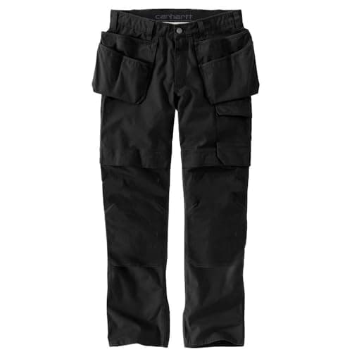 Image of Carhartt Men Work Pants Steel Cargo Multi-Pocket, Color:Black, Size:W36/L32