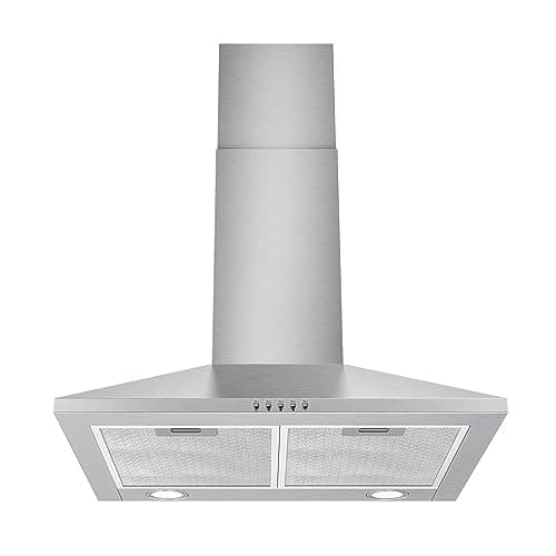 Image of FIREGAS 60 cm Chimney Cooker Hood with Brushless Motor,Stainless Steel Extractor Hood with LED and Recirculating & Ducting System Wall Mounted Range Hood with Recirculating Carbon Filter