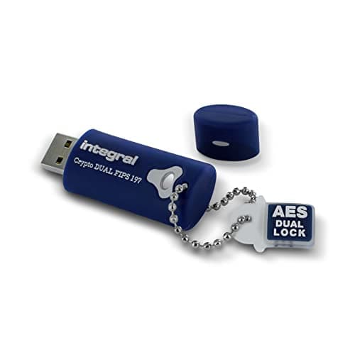 Image of Integral 16GB Crypto-197 256-Bit Hardware Encrypted 3.0 USB Secure Dual Password Flash Memory Drive - Certified to FIPS 197, Protection & Rugged Double-layer Waterproof Design XTS- AES