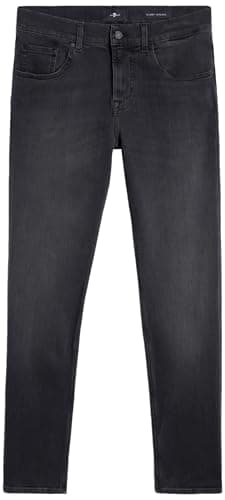 Image of 7 For All Mankind Men's Slimmy Tapered Washed Black Jeans, 33 W