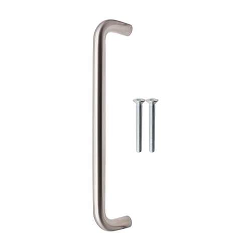 Image of EAI Satin Door Pull Handle, 300 x 19mm Commerical Door Pull D Handle Satin Stainless for Schools, Offices, Shops & More