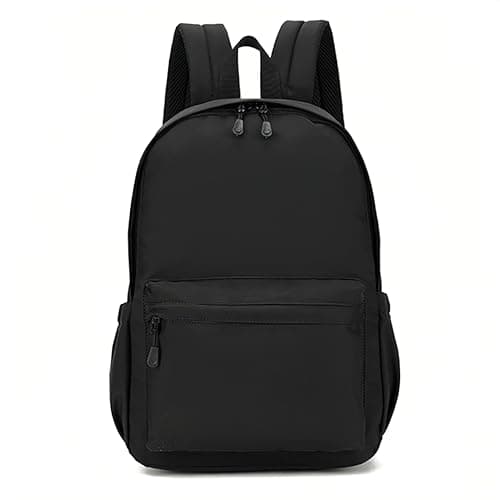 Image of TECPEX School Backpack for Teenager Men and Women Lightweight Classic Casual Rucksack Travel Backpack for 15.6-Inch Laptop (Black)