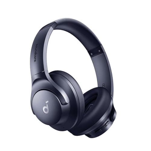 Image of soundcore by Anker Q20i Hybrid Active Noise Cancelling Foldable Headphones, Wireless Over-Ear Bluetooth, 40H Long ANC Playtime, Hi-Res Audio, Big Bass, Customize via an App, Transparency Mode (Blue)