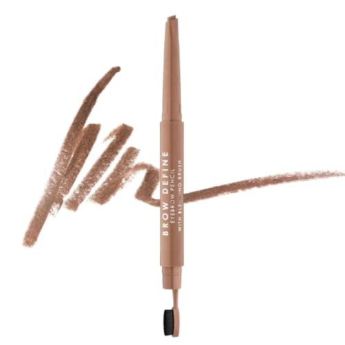 Image of MUA Makeup Academy Brow Define, Angled Eyebrow Pencil With Blending Brush, Light Brown, 0.25 g - Vegan & Cruelty Free