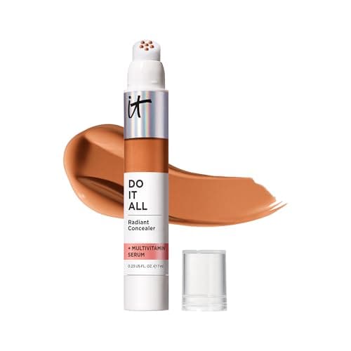 Image of IT Cosmetics Radiant Concealer with Medium Coverage, Enriched with Vitamins B3, B5 and E, Do It All Concealer, Shade: Tan Rich Cool, 7ml