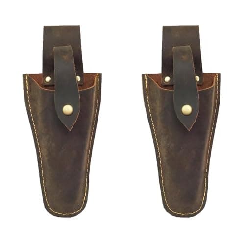 Image of 2Pcs Plier Holder for Belt,Durable Leather Sheath Pouch Holder Gardening Tools Holster Belt Case for Garden Pruning Pliers Shears Scissors or Knife,Tools Gifts for Men Dad Husband Boyfriend Him