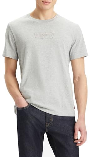 Image of Levi's Men's Graphic Crewneck Tee T-Shirt, Corded Batwing Mhg, S