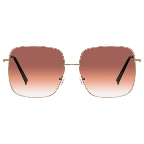 Image of KAEOISFU Oversized Square Metal 2.0 Reading Sunglasses Women, Large Tinted Reading Glasses, Fashion Big Frame Anti UV Sun Readers
