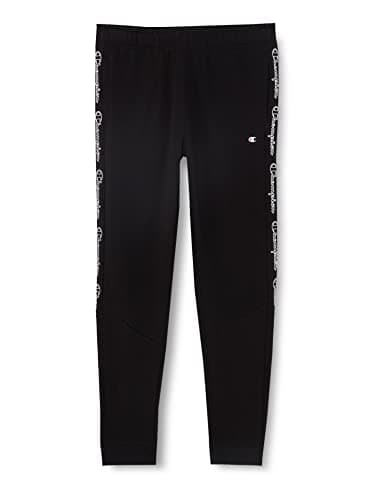 Image of Champion Legacy Authentic Pants Powerblend Terry Tape Logo Rib Cuff Sweatpants, Black, S Men