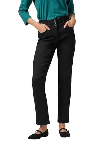 Image of M&Co Lift & Shape Straight Leg Jeans - Women's Black
