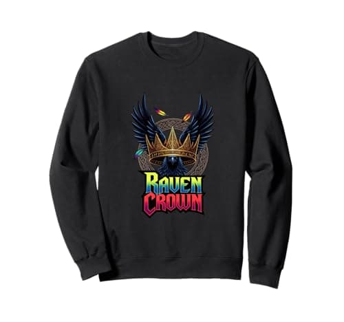 Image of Raven Crown Norse Mythology King Symbol Design Sweatshirt
