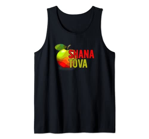 Image of Shana Tova Rosh Hashanah Apple Jewish Holiday Meme Tank Top
