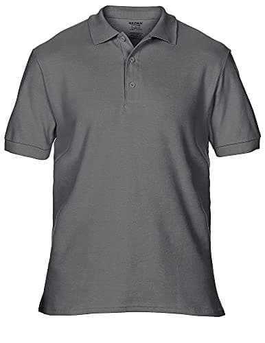 Image of Gildan Mens Premium Cotton Sport Double Pique Polo Shirt (M) (Charcoal)