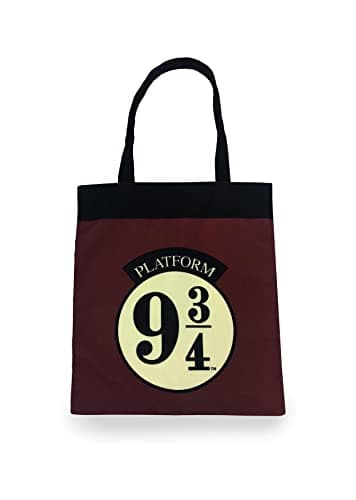 Image of Groovy Uk Harry Potter Platform 9 3/4 Design Tote Bag, Brown/Black