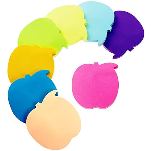 Image of Sticky Notes, 560Sheets Apple Shape Self Sticky Notes Pad, 8 Colors Bright Post Stickies, Super Sticky Notes Pad, Colour Sticky Notes for Office Home School Meeting(76mmx76mm)