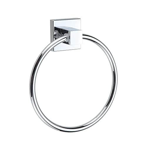Image of BGL Towel Ring Minimalist Wall-Mounted, Silver Finish, for Bathroom Decoration