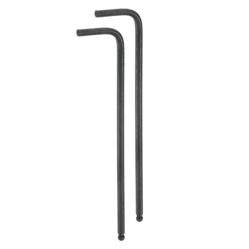 Image of sourcing map 2pcs Ball End Hex Key Wrench 1/8" L-Shape Long Arm Hexagon SAE Wrenches Chrome Vanadium Steel Repairing Tool for Home Repair Black