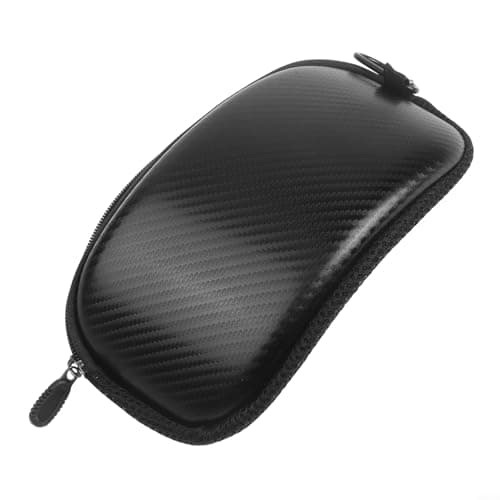 Image of Ski Goggle Hard Case Bag for Snowboarding and Skiing Eyewear Protection Made with PU Material for Outdoor Use (Black)