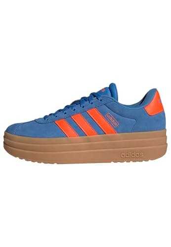 Image of adidas Women's VL Court Bold Shoes, ray Blue/Impact Orange/Gum 3, 4 UK
