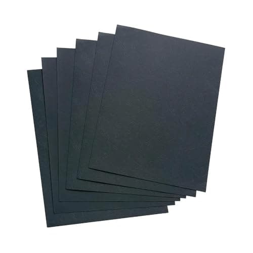 Image of 5 Star Office Binding Covers A4 Black 240gsm Leather Grain – Durable Textured Report Covers, Suitable for Wire & Comb Binding, Pack of 100