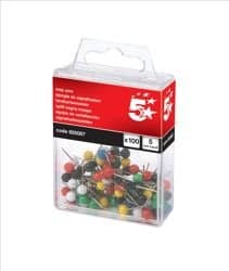 Image of 5 Star Map Pins 5mm Head Assorted [Pack 100]